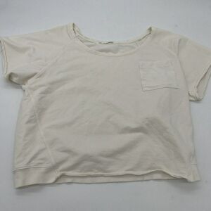 Skin Cream Pocket Crop Sweater Size 2